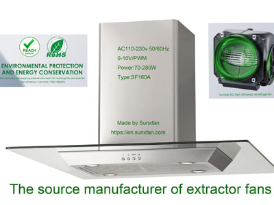 Ventilador extrator de cozinha: SF160D-E092B3 Seriers