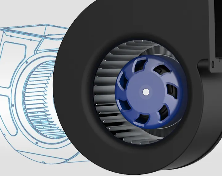 Características dos ventiladores centrífugos para frente e curvados EC